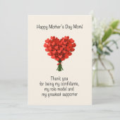 Gefeliciteerd met Moederdag  Feestdagenkaart (Staand voorkant)