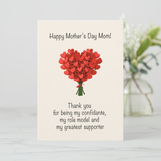 Gefeliciteerd met Moederdag Feestdagenkaart (Staand voorkant)