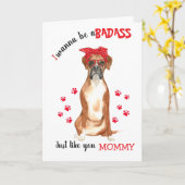 Gefeliciteerd met Moederdag Geweldig je Boxer hond Kaart (Gele Bloem)