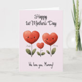 Gefeliciteerd met Moederdag, kaart van Papa en de  (Voorkant)