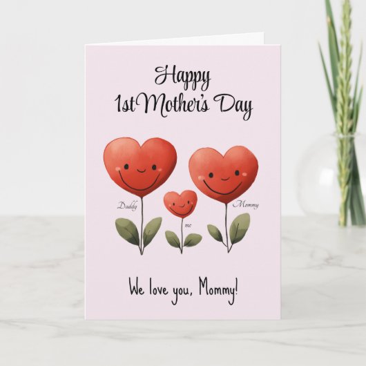 Gefeliciteerd met Moederdag, kaart van Papa en de (Voorkant)