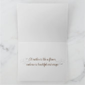 Gefeliciteerd met Moederdag met citaat opgevouwen  Kaart (Binnen)