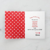 Gefeliciteerd met Moederdag Onwijs Coole Zwarte La Kaart (Binnen)