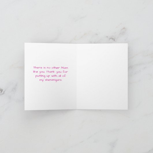 Gefeliciteerd met Moederdag Siamese Kat Met Bloeme Kaart (Binnen)