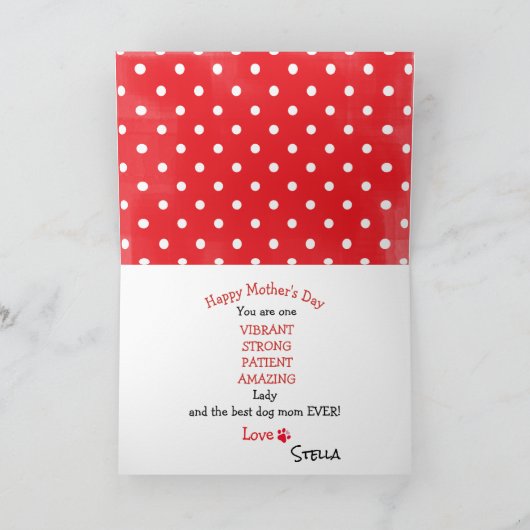 Gefeliciteerd met Moederdag Stoere van je Dachshon Kaart (Binnen)