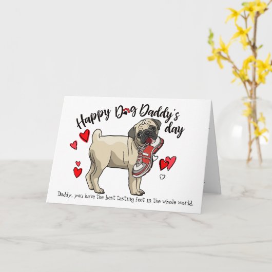 Gefeliciteerd met Moederdag van je Pug Hond Kaart (Gele Bloem)