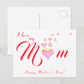 Gefeliciteerd met Moeders Dag/Gefeliciteerd verjaa Briefkaart (Voorkant / Achterkant)