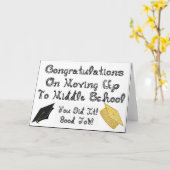 Gefeliciteerd met Moving Up Middle School Afstuder Kaart (Gele Bloem)
