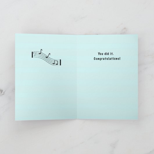 Gefeliciteerd met Music Bass Clean Kaart (Binnen)