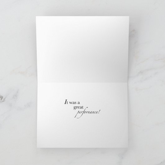 Gefeliciteerd met muziek, zwart kaart (Binnen)