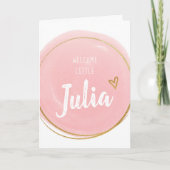 Gefeliciteerd met New Baby Girl Kaart (Voorkant)