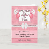 Gefeliciteerd met New Baby Girl Pisces Kaart (Gele Bloem)