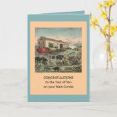 Gefeliciteerd met New Condo - Fun Kaart (Gele Bloem)