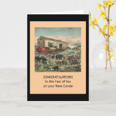 Gefeliciteerd met New Condo - Fun Kaart (Gele Bloem)