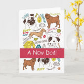 Gefeliciteerd met New Dog Mixed Briet Kaart (Gele Bloem)