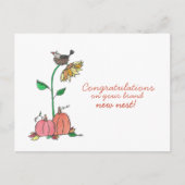 Gefeliciteerd met New Nest | Herfst Home Realtor Briefkaart (Voorkant)