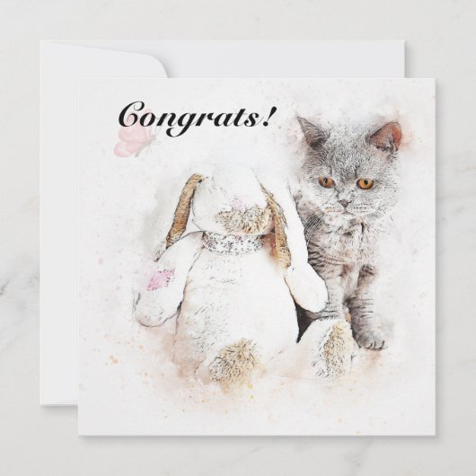 Gefeliciteerd met New Pet Kaart (Voorkant)