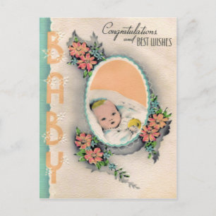 Gefeliciteerd met nieuw Briefkaart voor baby's