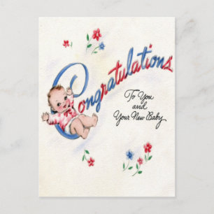 Gefeliciteerd met nieuw Briefkaart voor baby's
