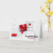 Gefeliciteerd met nieuw huis van makelaar in moder kaart (Gele Bloem)