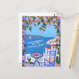 Gefeliciteerd Met Nieuw Huis Zeezicht Kunst Briefkaart