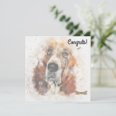 Gefeliciteerd met Nieuw Huisdier Hond Kaart (Staand voorkant)