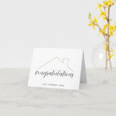 Gefeliciteerd met nieuw onroerend goed voor thuisg kaart (Gele Bloem)