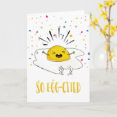 Gefeliciteerd met nieuw werk nieuw ei  kaart (Gele Bloem)