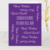 Gefeliciteerd met nieuwe baan van ons allemaal, JU Kaart (Gele Bloem)