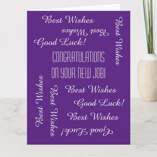 Gefeliciteerd met nieuwe baan van ons allemaal, JU Kaart (Voorkant)