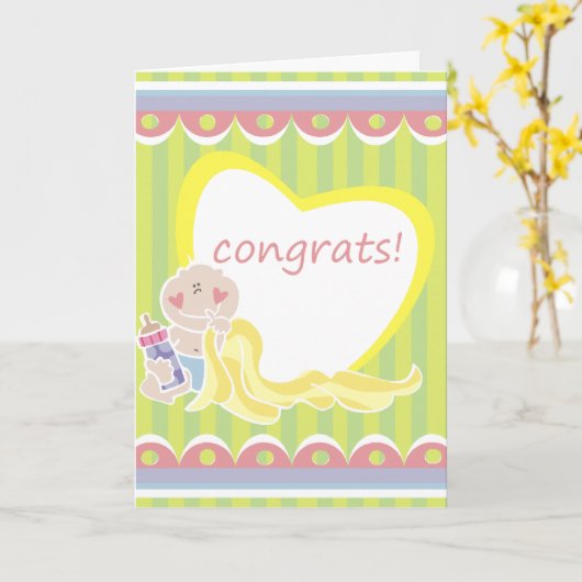 Gefeliciteerd met nieuwe babyKaarten Kaart (Gele Bloem)