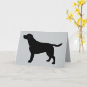 Gefeliciteerd met nieuwe labrador Retriever Kaart (Gele Bloem)