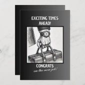 Gefeliciteerd met nieuwe taak feestdagenkaart (Voorkant / Achterkant)