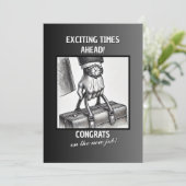 Gefeliciteerd met nieuwe taak feestdagenkaart (Staand voorkant)