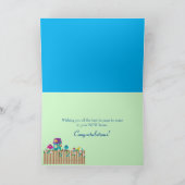 Gefeliciteerd met nieuwe thuisvogels in Birdhouse Kaart (Binnen)