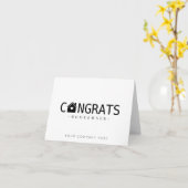 Gefeliciteerd met nieuwe woning eigenaar onroerend kaart (Gele Bloem)