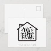 Gefeliciteerd met nieuwe woning Vastgoed Briefkaart (Voorkant / Achterkant)