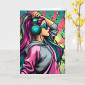 Gefeliciteerd met One Cool Lady Kaart (Gele Bloem)