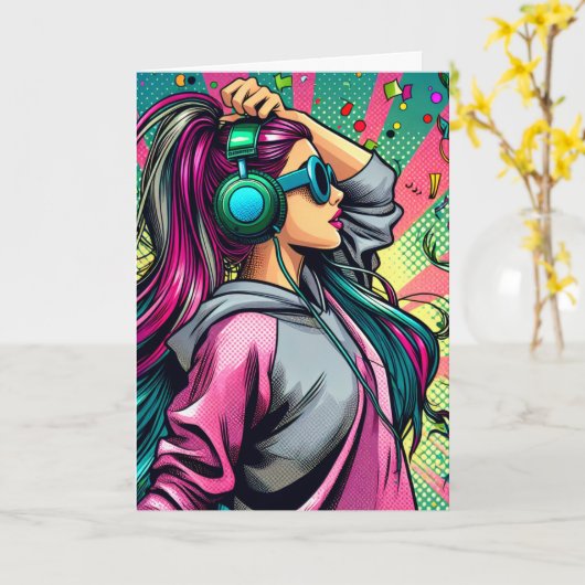 Gefeliciteerd met One Cool Lady Kaart (Gele Bloem)