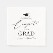 Gefeliciteerd met ons Afstudeerder afstudeerfeest Servet (Voorkant)