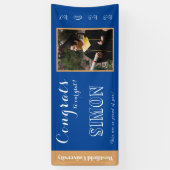 Gefeliciteerd met ons Afstudeerder blauw Spandoek (Verticaal)