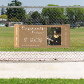 Gefeliciteerd met ons Afstudeerder Brown Spandoek (Insitu)