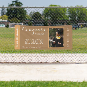 Gefeliciteerd met ons Afstudeerder Brown Spandoek