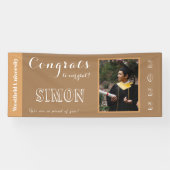 Gefeliciteerd met ons Afstudeerder Brown Spandoek (Horizontaal)