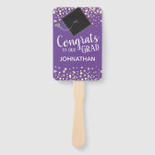 Gefeliciteerd met ons Afstudeerder Confetti Fotofa Handwaaier (Voorkant)