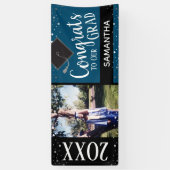 Gefeliciteerd met ons Afstudeerder één foto per ja Spandoek (Verticaal)