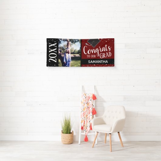 Gefeliciteerd met ons Afstudeerder één foto per ja Spandoek (Insitu)