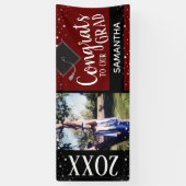 Gefeliciteerd met ons Afstudeerder één foto per ja Spandoek (Verticaal)