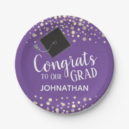 Gefeliciteerd met ons Afstudeerder met aangepaste  Papieren Bordje