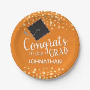 Gefeliciteerd met ons Afstudeerder met aangepaste Papieren Bordje
